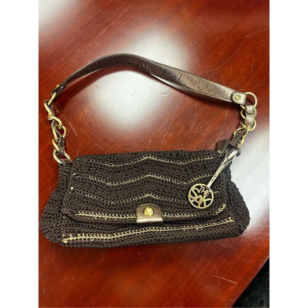 Vintage The Sak Brown Woven Y2K Shoulder Bag